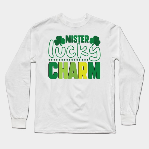 MISTER LUCKY CHARM Long Sleeve T-Shirt by MZeeDesigns